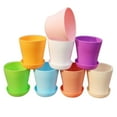 thumbnail image 5 of Clearance！Plastic Planters,Indoor Flower Plant Pots,Medium Flower Seedlings Nursery Pot/Planter/Flower Pot with Pallet, Modern Decorative Gardening Containers, 5 of 5