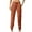 Orange, variant on Women's Pleated Gym Track Pants With Pockets Drawstring Loose Bungee Pants for Women Workout, Sport, Leisure
