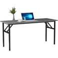 thumbnail image 6 of SOGES 62 inches Folding Computer Desk Home Office Workstation No Install Needed, Gray, 6 of 7