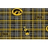 University of Iowa Cotton Plaid College Print-Sold by the Yard