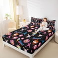 thumbnail image 4 of jejeloiu Baseball Sport Game Twin Sheet Sets,Watercolor Graffiti Hippie Bedding For Girls Boys 3 Pieces, 4 of 7