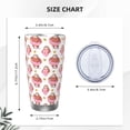 thumbnail image 4 of Picia Sloth with Donuts1 Pattern 20 oz Tumbler Stainless Steel Vacuum Insulated Coffee Ice Cup Double Wall Travel Flask Dual Lid Water Bottle, Eco-friendly Car Cup-Straw Three-piece Set, 4 of 8