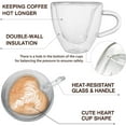 thumbnail image 3 of Kitchenexus Glass Espresso cups, Set of 2 5oz Double Wall Thermo Insulated Glass Espresso Shot Cups Set with Handle, Espresso Mug, Coffee Cups for Espresso and Cappuccino, Great Gift for Coffee Lover, 3 of 14