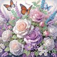 thumbnail image 1 of 5D DIY Con Forma Especial Parcial Mariposa Rosa 30x30cm, 1 of 9