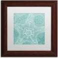 thumbnail image 1 of Trademark Fine Art "Aqua Treasure I" Canvas Art by Daphne Brissonnet, White Matte, Wood Frame, 1 of 4