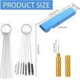 thumbnail image 2 of Carburetor Cleaning Kit - GIXUSIL Carburetors Carbon Dirt Jet Remove Cleaner - Stainless Steel 13 Cleaning Wires Set & 5 Nylon Brushes & 10 Cleaning Needles & 1 Sharp Pick, 2 of 7