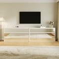 thumbnail image 3 of 60" White Modern Mirrored 9-Drawer Dresser, Freestanding Storage Cabinet for Bedroom,Living Room,Hallway, 3 of 7