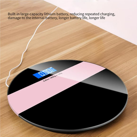 Electronic Scale Weighs Round Shape Rollover Preventing Household Weight Scale Battery Precise Electronic Scale with Precision Sensor High Definition Screen for Household