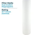 thumbnail image 4 of SpiroPure 20 x 4.5" Dual Gradient Polypropylene Filter, 1 Micron (6 Pack), 4 of 7