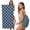 Lake Blue, variant on Beach Towel Backpack, Navy Blue Morocco 2 in 1 Soft Absorbent Beach Blanket Travel Towels for Pool Swim Gym Picnic Camping, Modern Farmhouse Minimalist Plaid Portable Drawstring Bag 27.6x55 Inch
