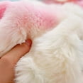 thumbnail image 4 of Tie-Dye Faux Rabbit Fur Blanket, 140x200cm Plush Striped Throw, Soft Warm Cozy Blanket for Couch, Bed & Sofa, Multiple Tie-Dye Colors Available, 4 of 6