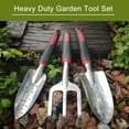 thumbnail image 2 of Gardening Tools, Three Pieces of Heavy Duty Cast Aluminum Gardening Tools with Rubberized Non-Slip Handle, Hand Tools(Red), 2 of 6
