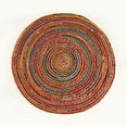 thumbnail image 6 of GRUHUM Natural Round Handmade Colourful Jute Area Rug 4x4 Soft Braided for Indoor Outdoor Kitchen Dining Living Room Bedroom Hallways, 6 of 6