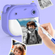 thumbnail image 2 of Cámara de impresión para niños de 1080P, cámara dual de 240 MP, cámara imprimible de un solo toque con 2 rollos de papel de impresión de 57 x 25 mm, color rosa, 2 of 8