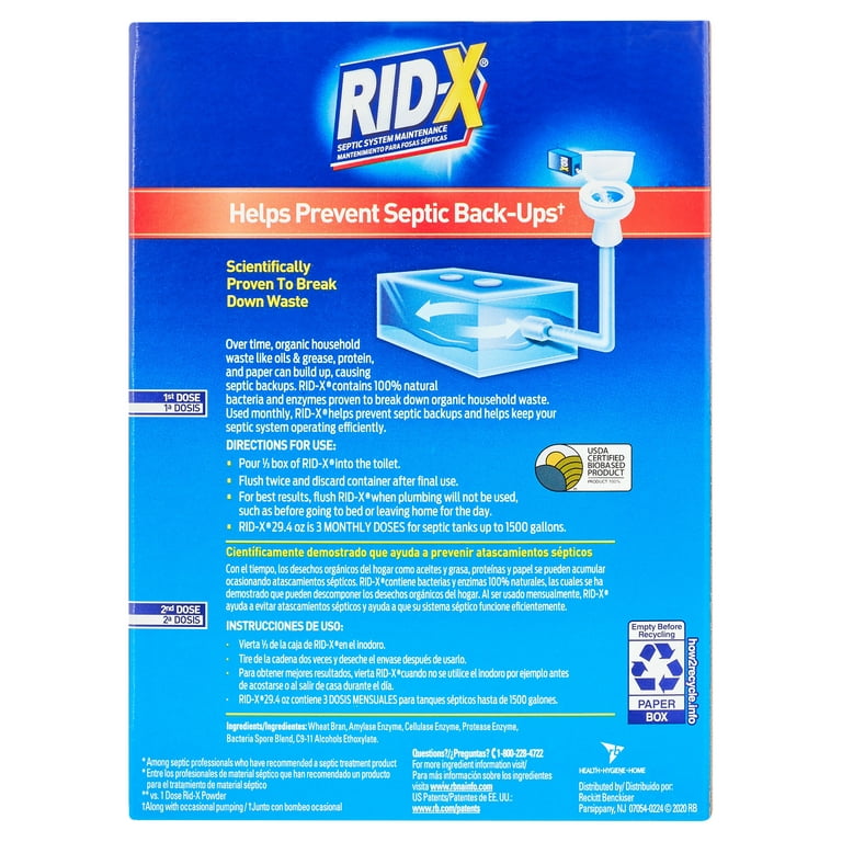 Rid-X Septic System Maintenance, Powder - 29.4 oz