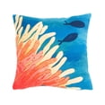 thumbnail image 2 of Liora Manne Visions III Reef & Fish Indoor Outdoor Decorative Pillow Coral, 2 of 2
