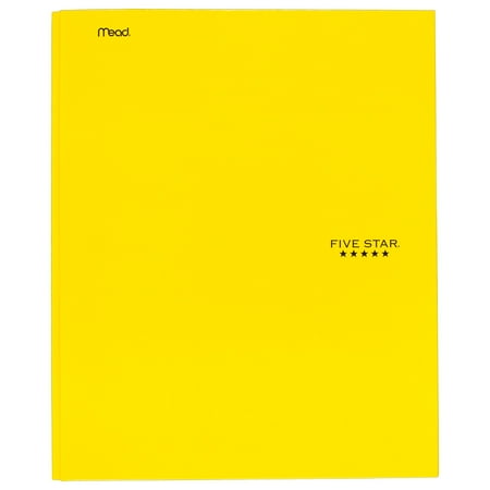 Five Star Pocket and Prong Paper Folder, Yellow (34567)