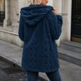 thumbnail image 6 of Enjoytime Fleece Jacket Women Long Sleeve Textured Zip Up Hooded Coat Fall Winter Warm Soft Comfy Casual Mid Length Outerwear, 6 of 7