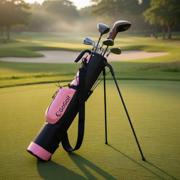Topcobe Golf Stand Bag Lightweight for The Driving Range-Pink, Indoor Sports Equipment