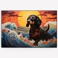 thumbnail image 3 of Thuan Dachshund Dog Art Print Canvas, Dog Canvas Wall Art Painting Decor, Dog Pop Art Home Decor Artwork For Bedroom Living Room Bathroom decor, 3 of 6