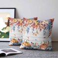 thumbnail image 2 of Pillow Covers 18x18 Set of 2, Fall Blue Pumpkins Throw Pillow Covers Decorative Couch Cushion Cover, Thanksgiving Eucalyptus Farm Wooden Plank Microfiber Soft Pillowcases for Bedroom Living Room Sofa, 2 of 9