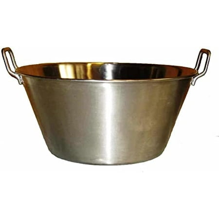 

Cazo Grande Para Carnitas Extra Large 16x7 inch Stainless Steel Heavy Duty Acero Inoxidable Wok comal Fry