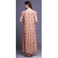 thumbnail image 4 of Bimba Printed Long Maxi Dress For Women Rayon Sleepwear Short Sleeve Nightgown, 4 of 4