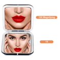 thumbnail image 2 of Espejo de maquillaje compacto Santoo con aumento de 15X para viajes, pequeño espejo de bolsillo, plegable y portátil, de doble cara con aumento de 15X y espejo de 1X para bolso, cuadrado de 8,4 x 8,4, 2 of 7