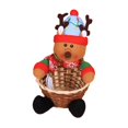 thumbnail image 1 of Feliz Navidad Canasta de almacenamiento de dulces Decoración de mesa para el hogar Canastas organizadoras de muñeco de nieve Bolsa de regalo de año nuevo kenally JR1136-08, 1 of 7