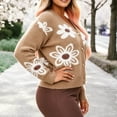 thumbnail image 4 of Enjoytime Womens Cardigan Floral Print V Neck Long Sleeve Button Down Knit Sweaters Tops Cozy Soft Loose Casual Cardigans, 4 of 8