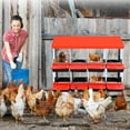 thumbnail image 7 of Pinypikaka Chicken Nesting Box, 8 Compartments Nesting Boxes for Chickens, Chicken Laying Boxes, Roll Away Nesting Box for Chickens Laying Egg with Lid Cover, 7 of 7