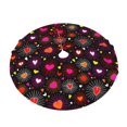 thumbnail image 6 of Christmas Tree Skirt, Geometric Hearts Soft Plush Christmas Tree Decorations Indoor, Tree Skirts Mat for New Year Halloween Holiday Christmas Party Decor 36", 6 of 6