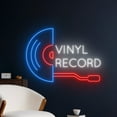 thumbnail image 2 of Handmadetneonsign Vinyl Record Neon Sign, Record Disc Wall Art Decor, Music Show Studio Wall Decor, 2 of 5