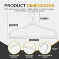thumbnail image 5 of TechZoo White Velvet Hangers 50 Pack - Durable, Slim Non Slip Adult Hangers for Clothing and Coats, 5 of 8
