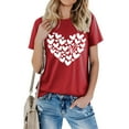thumbnail image 5 of Babysbule Women's Shirts Women Valentine's Day Print Tee Fashion Comfortable Female Blouses Tops, 5 of 5