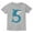 Gray, variant on 5th Birthday Shark Party Gift for Five Year Old Youth Kids T-Shirt Small Navy