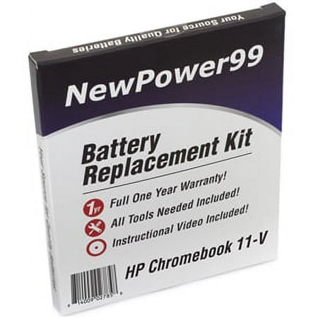 HP Chromebook 11-V011DX Battery Replacement Kit with Tools Video Instructions Extended Life Battery and Full One Year Warranty