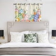 thumbnail image 3 of Easter Eggs Kitchen Curtains Window Panels, Farmhouse Spring Botanicals Plants Butterfly Insulated Window Treatment Curtain, Grommet Curtains for Bedroom/Living Room/Bathroom, 2 Piece 52"Wx45"L, 3 of 8