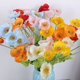 thumbnail image 4 of 4 Heads Artificial Bouquet Simulation Poppies Fake Silk Flower For Home Wedding Party Decoration, 4 of 8