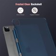 thumbnail image 6 of Fintie Translucent Case for iPad Pro 12.9" 4th & 3rd Generation 2020/2018 with Pencil Holder - Lightweight Cover SlimShell Frosted Stand Hard Back, Auto Wake/Sleep, Navy, 6 of 7
