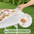 thumbnail image 5 of Colorful Mushroom Rainbow Light Pattern Round Fitted Tablecloth with Elastic Edge,Dining Table Cover Waterproof,Outdoor Round Tablecloth for Camping,Dining,Indoor and Outdoor, 5 of 7