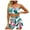 Green, variant on Puntoco Plus size Womens swimsuits clearance Tropical Plant Print Split Swimsuit Pattern Beach Bikini Set Blue