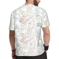 thumbnail image 2 of Wukai Sea Animals Print Men's Short-Sleeved Mesh T-Shirt,Quick-Dry Short Sleeve Workout T-Shirt-X-Small, 2 of 8