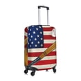 thumbnail image 3 of Uemuo American Flag And Baseball Printed Washable Luggage Cover - Fashion Suitcase Protector Fits 18-32 Inch Luggage -Small, 3 of 9