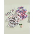 thumbnail image 7 of Bagilaanoe Baby Girls Independence Day Outfits 0-24M 4th of July Romper Dress Infant Print Short Sleeve Bodysuits + Headband Clothes, 7 of 7