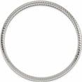 thumbnail image 3 of Stainless Steel Polished And Textured Hollow Slip-On Bangle Made In China -Jewelry By Sweet Pea, 3 of 7