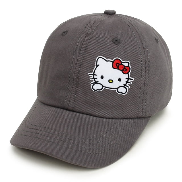 Gorra de béisbol de dibujos animados Kawaii Sanrio Hello Kitty, gorro versátil informal para exteriores, visera curva sólida, 9 colores Fivean unisex