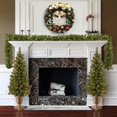 thumbnail image 5 of Christmas Wreaths for Front Door, 35cm Lighted Christmas Wreath with Red Flowers, Front Door Christmas Wreath for Christmas Party Home Decoration, 5 of 5