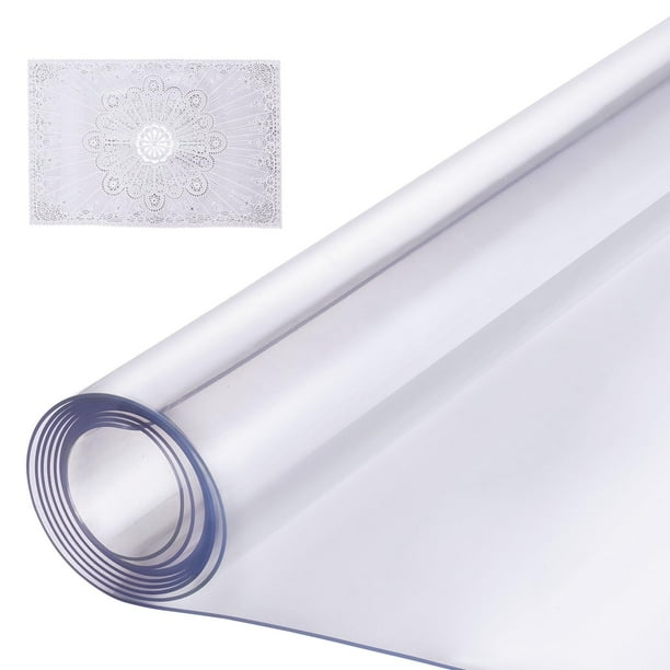Mantel VEVOR de plástico, 1,5 mm de grosor, PVC transparente, 60 x 240 cm