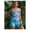 Blue and White, variant on Women's Plus Size One Piece Boyleg Swimsuit Tropical Palm Print Side Panels Tummy Control Athletic for Beach Pool Deep purple